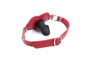 Big Lips Penis Mouth Gag Red | Adjustable BDSM Gag