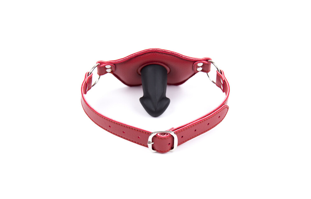 Big Lips Penis-Mundknebel Rot | Verstellbarer BDSM-Knebel