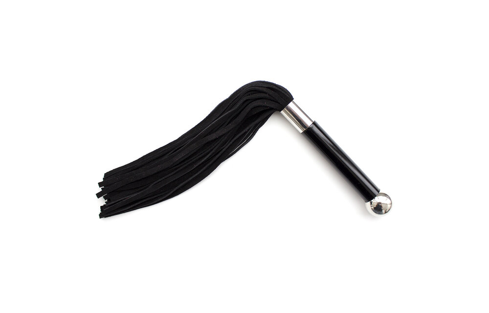 Rode leren flogger 38 cm | Kiotos Leather, compact & sterk