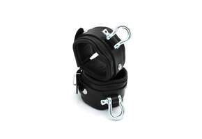 Leather BDSM Handcuffs With Metal Braces – Strong & Durable