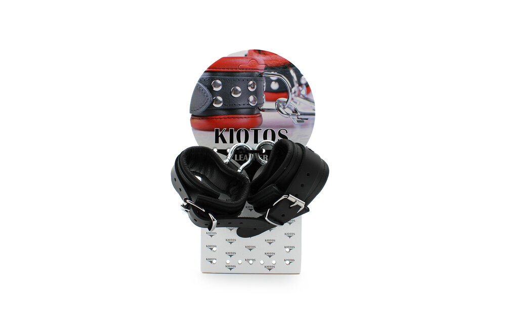 Leather BDSM Handcuffs With Metal Braces – Strong & Durable