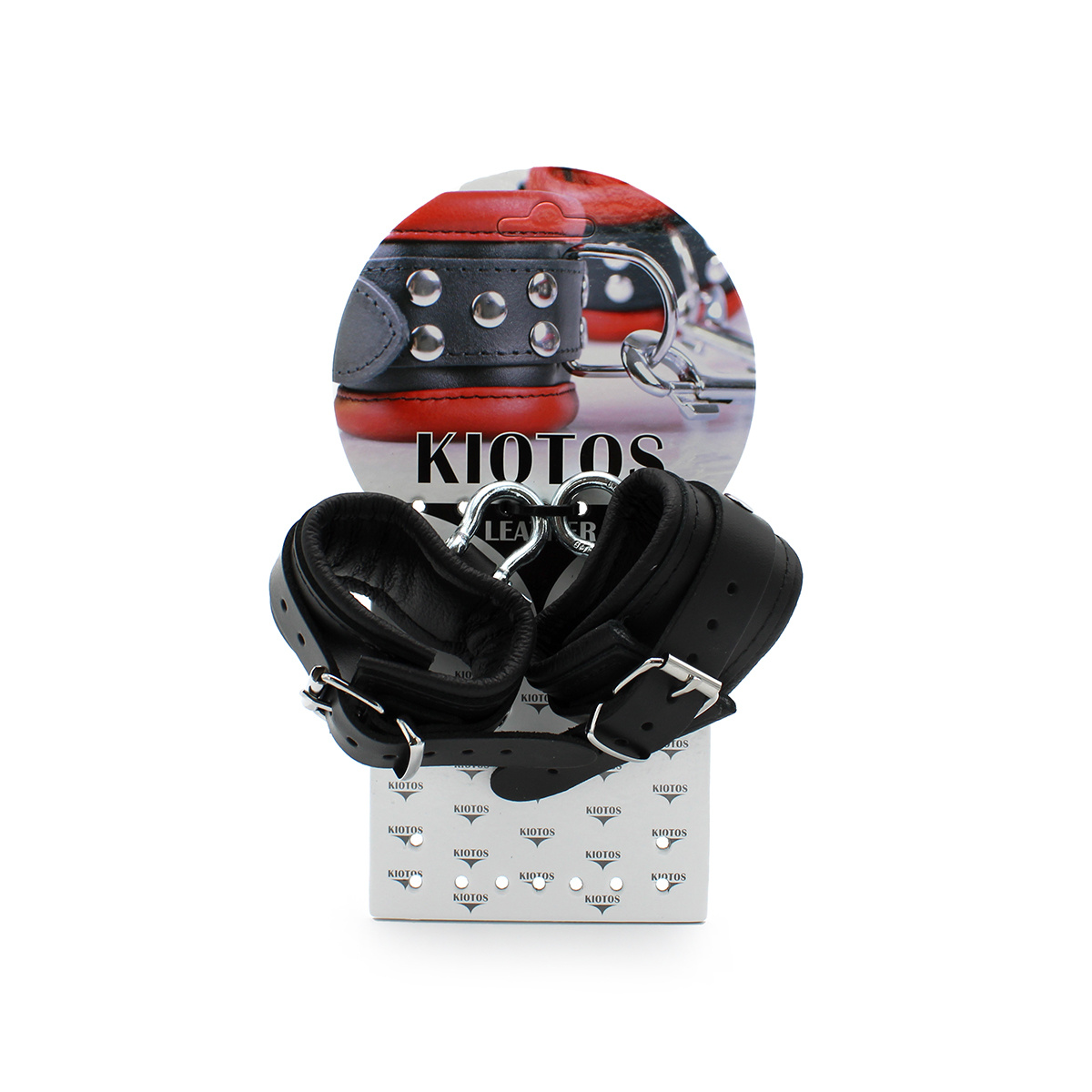 Leather BDSM Handcuffs With Metal Braces – Strong & Durable