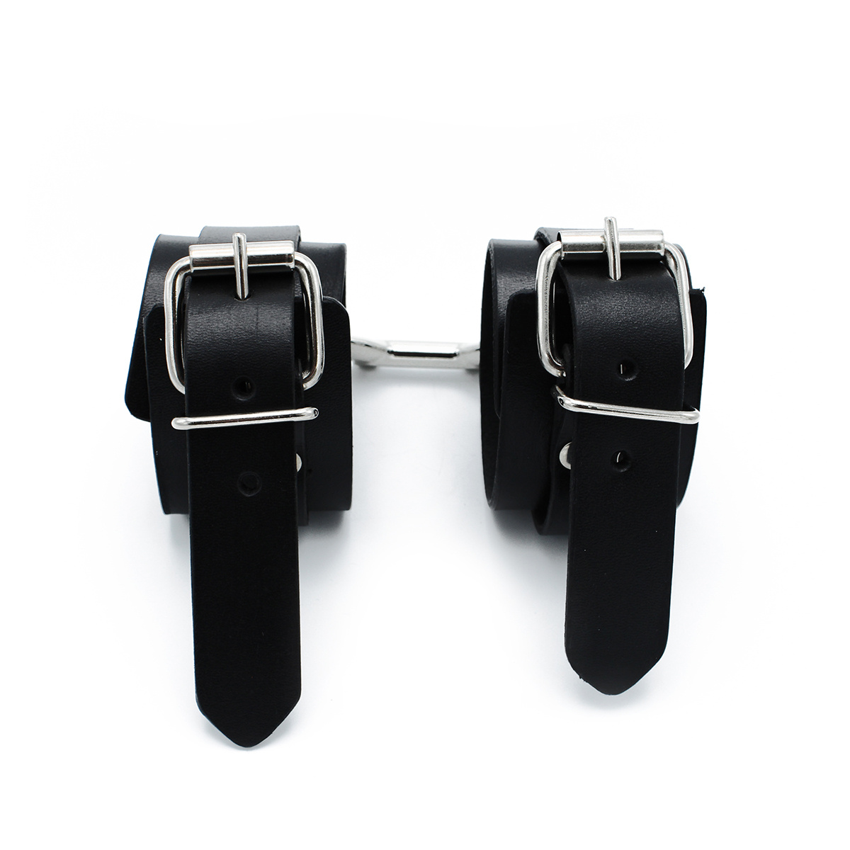 Black Leather Handcuffs With Chain – Stylish & Sturdy Buy