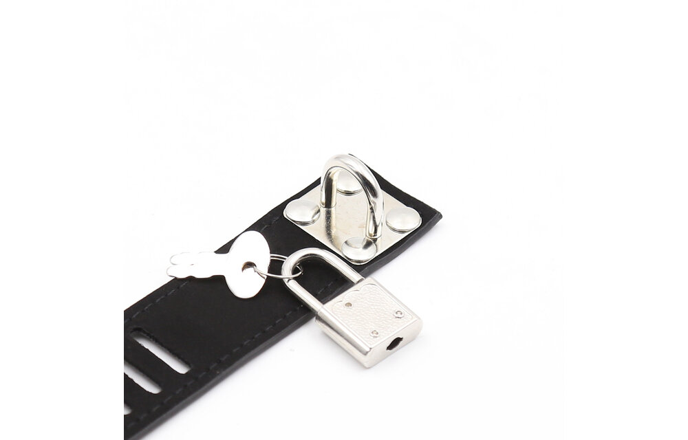 Leather Chastity Trousers With 3 Padlocks - Safe & Comfortable