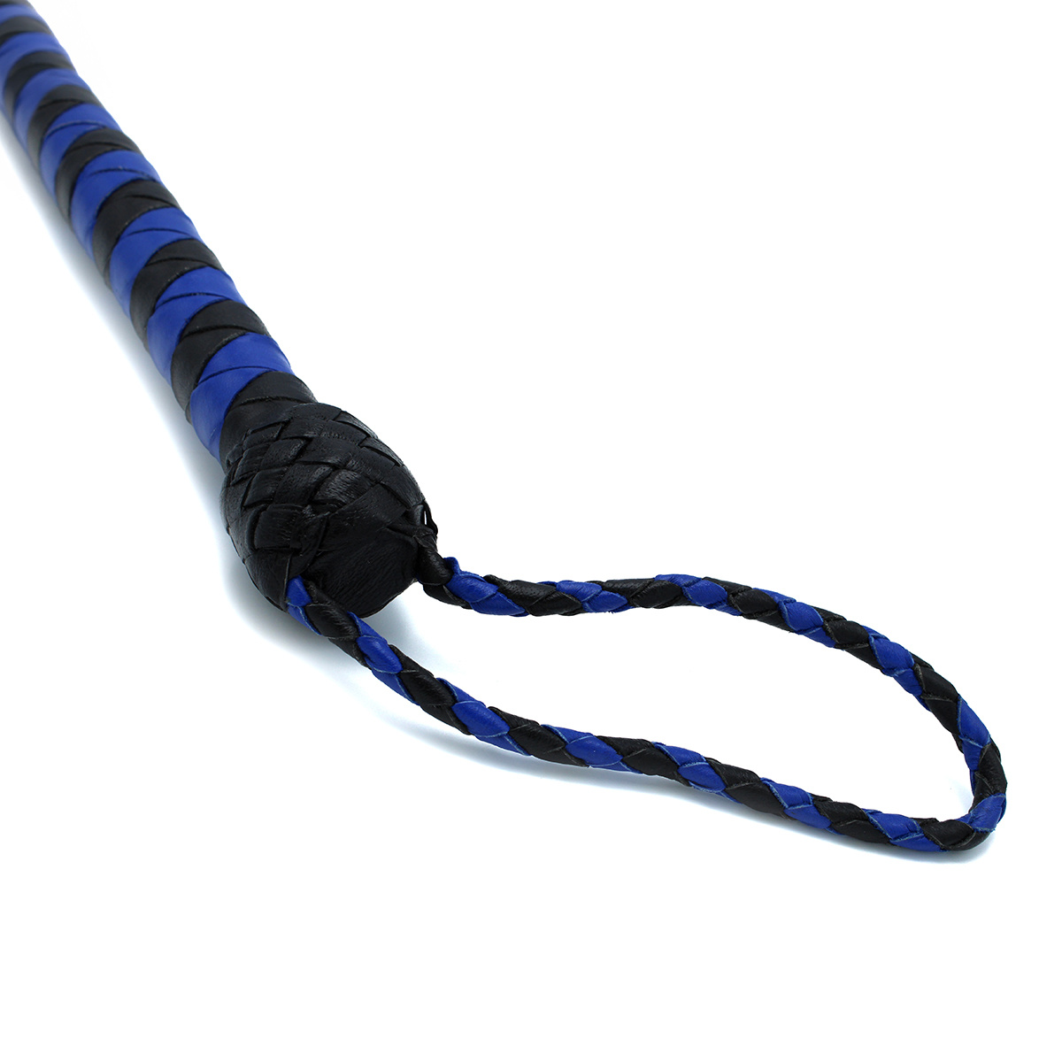 Leather Whip Black & Blue 90 cm – Stylish & Durable