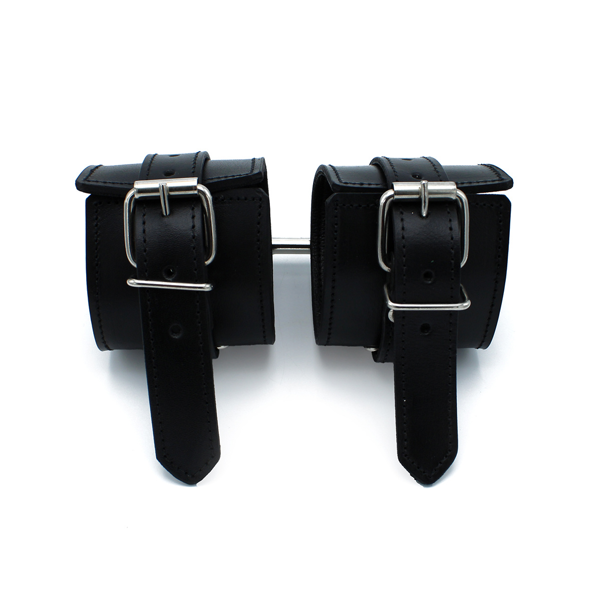 Black Leather Padded Wrist Cuffs | Comfort & Restraint