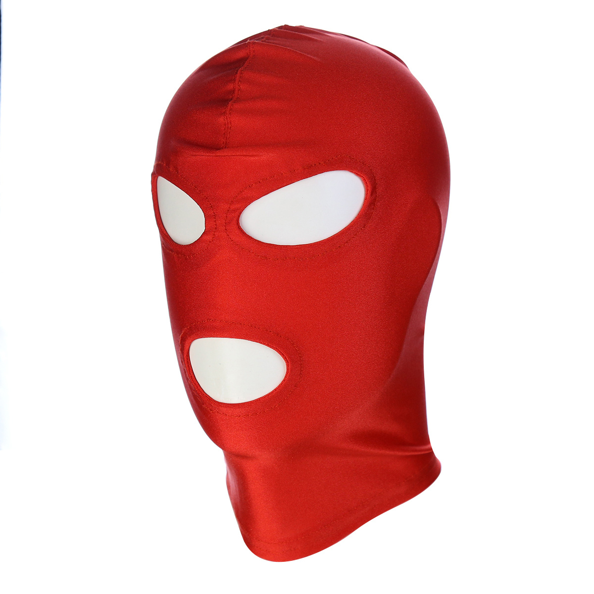 Rood 3-Gaten Bdsm Masker | Comfortabel Spandex Accessoire