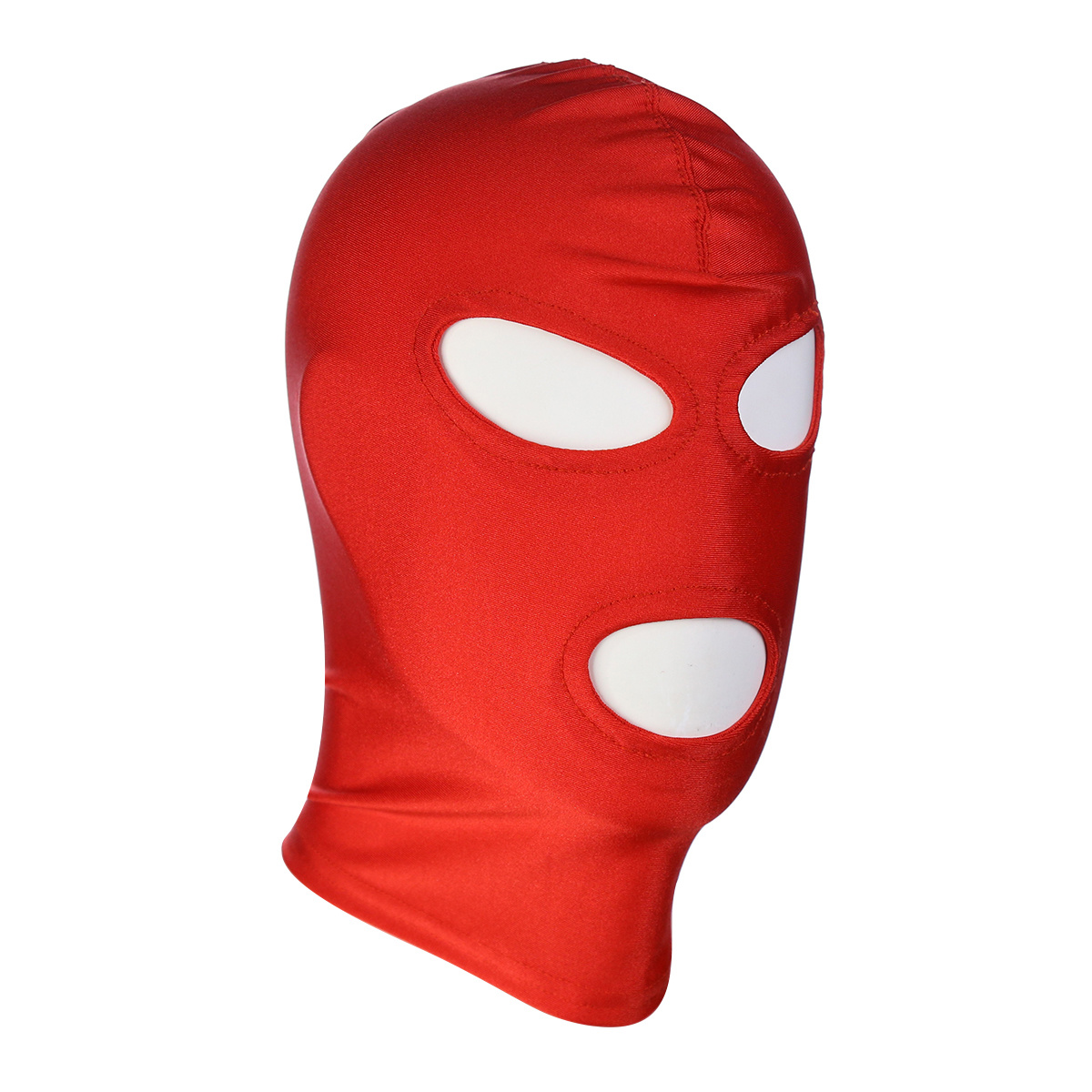 Rood 3-Gaten Bdsm Masker | Comfortabel Spandex Accessoire