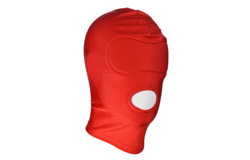Red BDSM Mask With Open Mouth | Comfortable & Stretchable