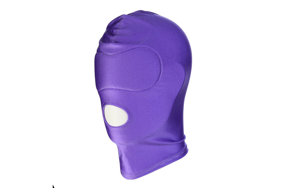 Paars Bdsm Mondkapje – Comfortabel & Ademend Spandex Masker