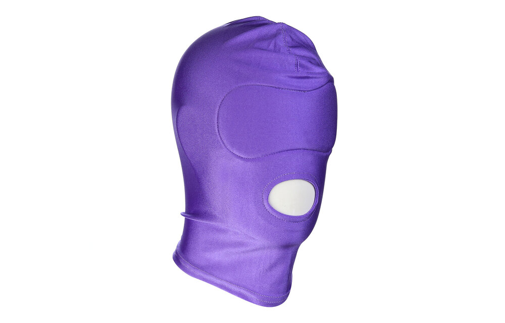 Lila BDSM-Mundkappe – Bequeme und atmungsaktive Spandex-Maske