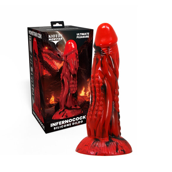 Monstar Cox InfernoCock 21 cm – Fiery Silicone Dildo