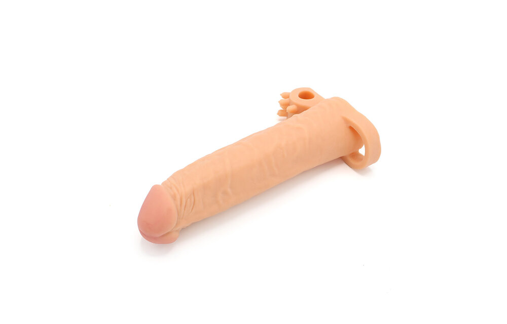 Kiotos Realistische Sleeve 19 cm met Vibrator & Kogelhouder