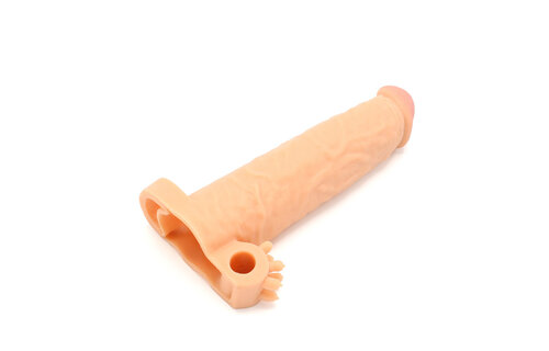 Kiotos Realistische Sleeve 19 cm met Vibrator & Kogelhouder