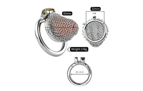 Mesh Chastity Cage S Stainless Steel – Ventilated & Comfortable