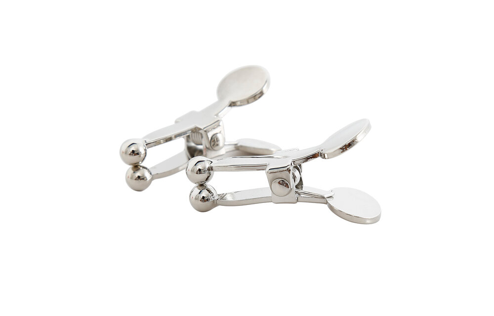 Silver Nipple Clamps with Ball Tips – Elegant Sensual Pleasure