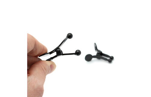 Nipple Clamps Matt Black with Ball Tips – Stylish & Intense Pleasure