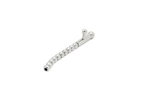 Hohler Penisplug mit 2 Knöpfen | Kiotos Edelstahl-Vergnügen 8 mm x 10,9 cm