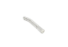 Massiver Penisplug aus Edelstahl 10 mm mit Perlenmuster