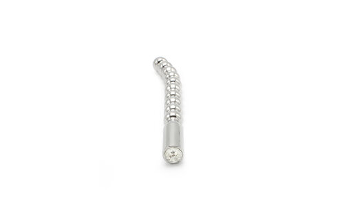 Solid Stainless Steel Penis Plug 10 mm with Bead Pattern