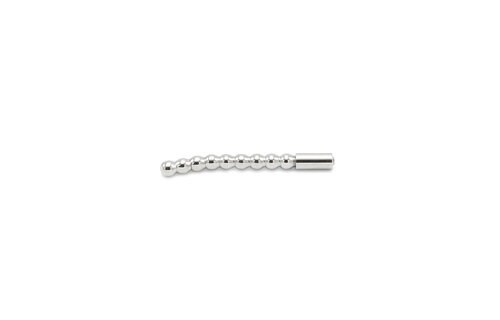 Solid 8 mm Stainless Steel Penis Plug with Bead Pattern