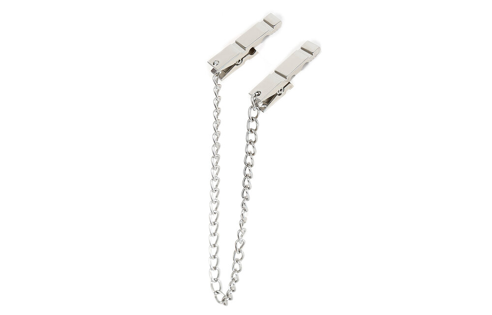 Modern Zinc Alloy Nipple Clamps with Chain – Stylish & Sensual