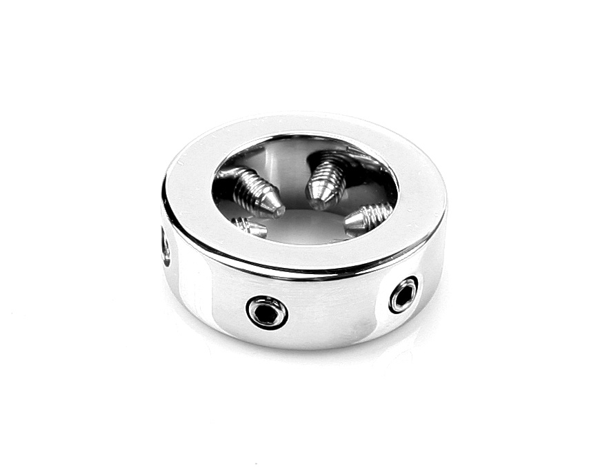 Glanzspike-Cockring 3,5 cm Edelstahl mit 6 Spikes