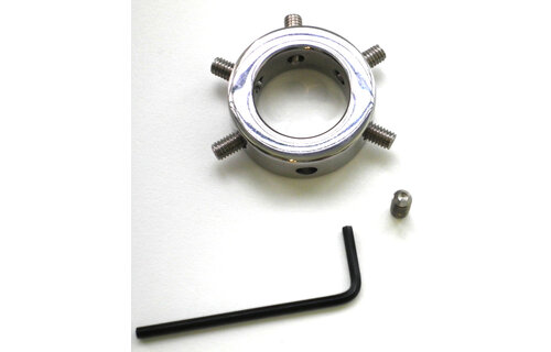 Glanzspike-Cockring 3,5 cm Edelstahl mit 6 Spikes