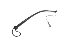 Schwarze Lederpeitsche 60 cm – Langlebig & Luxuriös Kiotos Steel