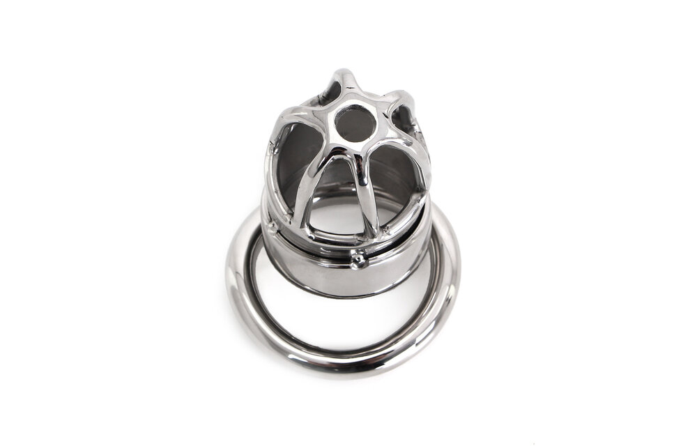 Stainless Steel Kiotos Cock Tube Chastity Cage 3.5 cm Steel