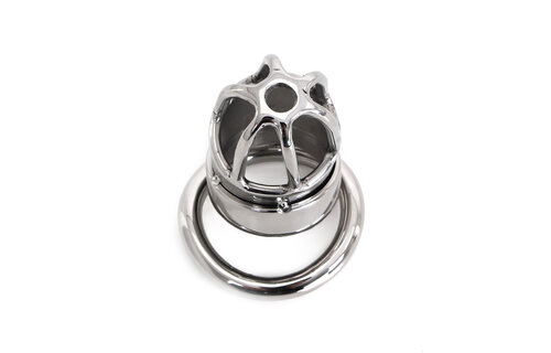 Stainless Steel Kiotos Cock Tube Chastity Cage 3.5 cm Steel