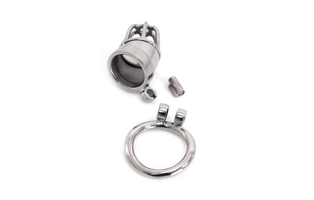 Stainless Steel Kiotos Cock Tube Chastity Cage 3.5 cm Steel