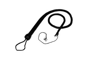 Schwarze Lederpeitsche 120 cm – Langlebig, stilvoll und kraftvoll