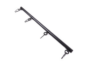 Black Adjustable Spreader Bar 4 Hooks | Kiotos Steel BDSM