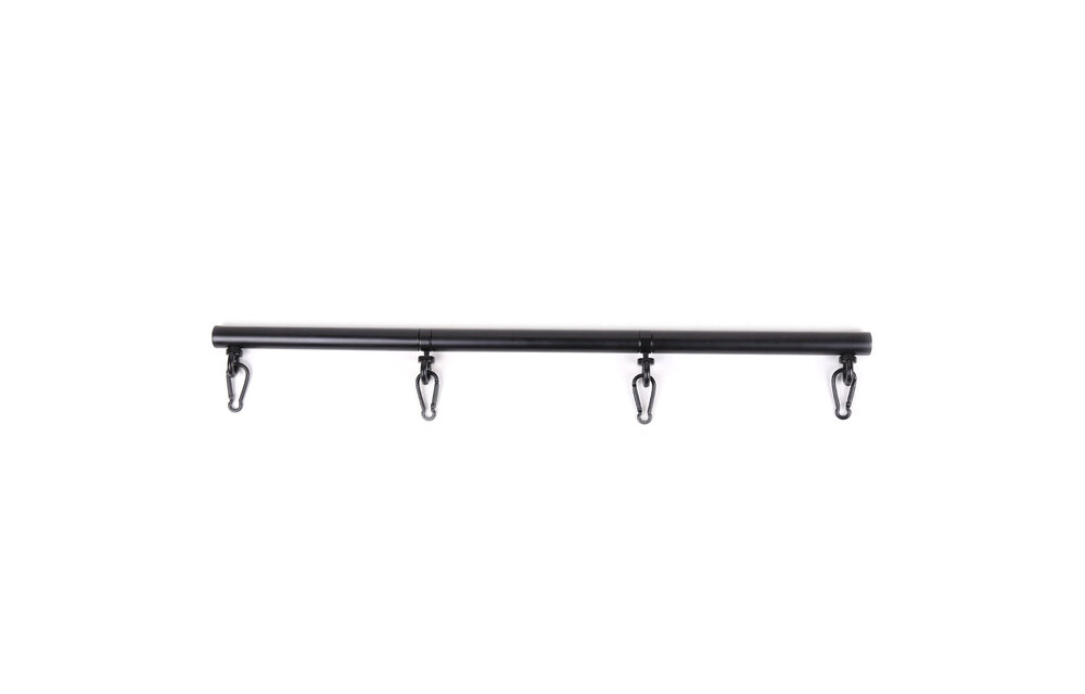 Black Adjustable Spreader Bar 4 Hooks | Kiotos Steel BDSM