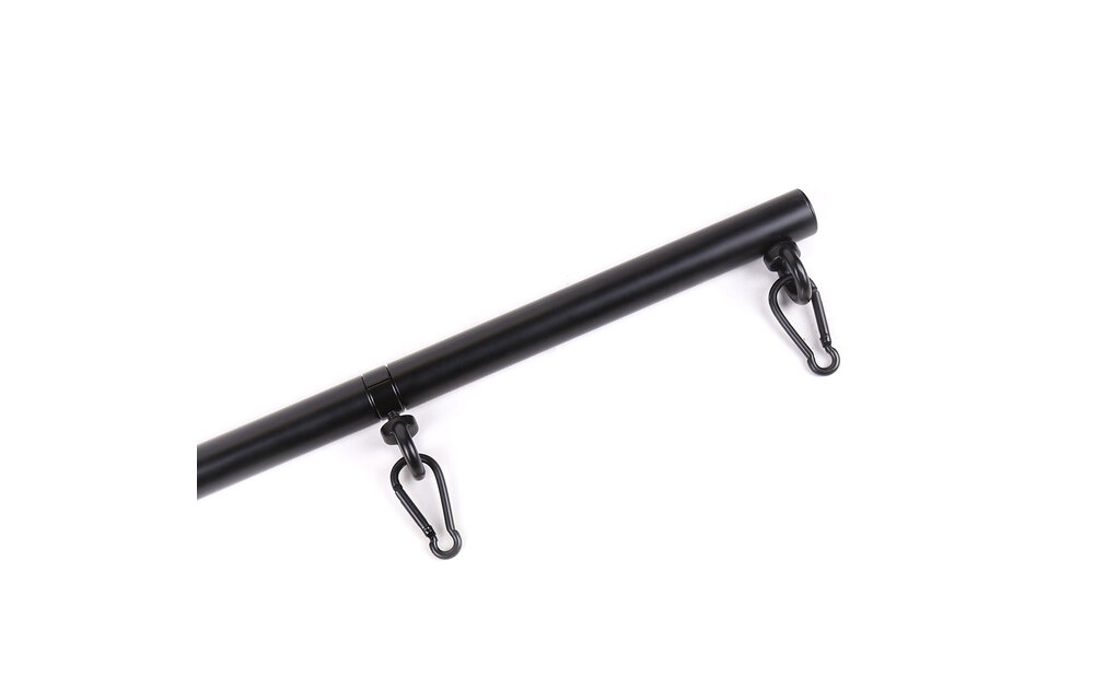 Schwarze verstellbare Spreizstange 4 Haken | Kiotos Steel BDSM