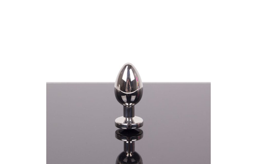 Jewel Butt Plug Large Black 10.5 cm | Stainless Steel Luxury