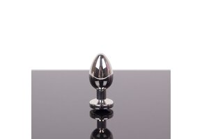 Jewel Butt Plug Large Black 10.5 cm | Stainless Steel Luxury