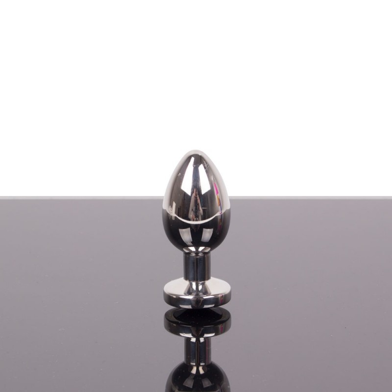 Jewel Butt Plug Large Black 10.5 cm | Stainless Steel Luxury