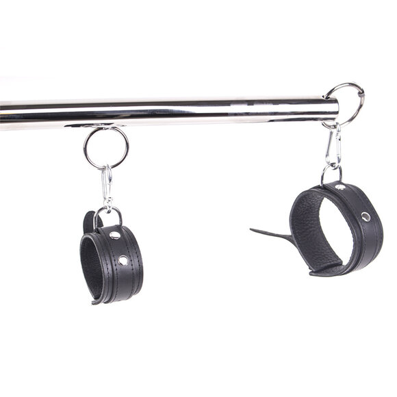 Luxury Black Leather Spreader Bar Set 76 cm – Comfort & Safety