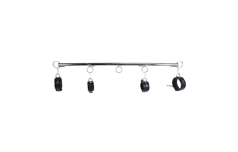 Luxury Black Leather Spreader Bar Set 76 cm – Comfort & Safety