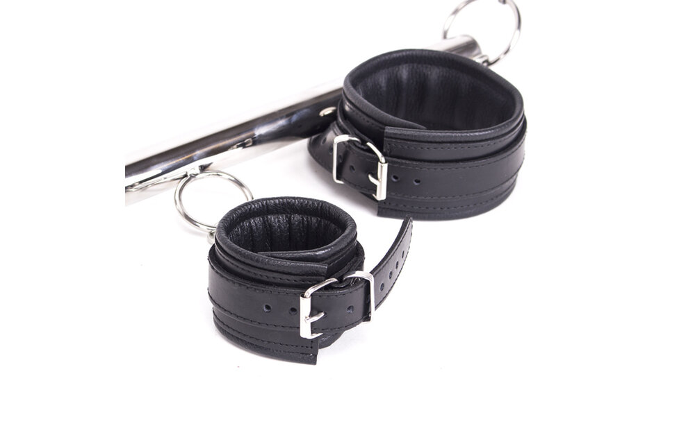 Spreader Bar Deluxe Set 76 cm Black Leather – Noblesteel