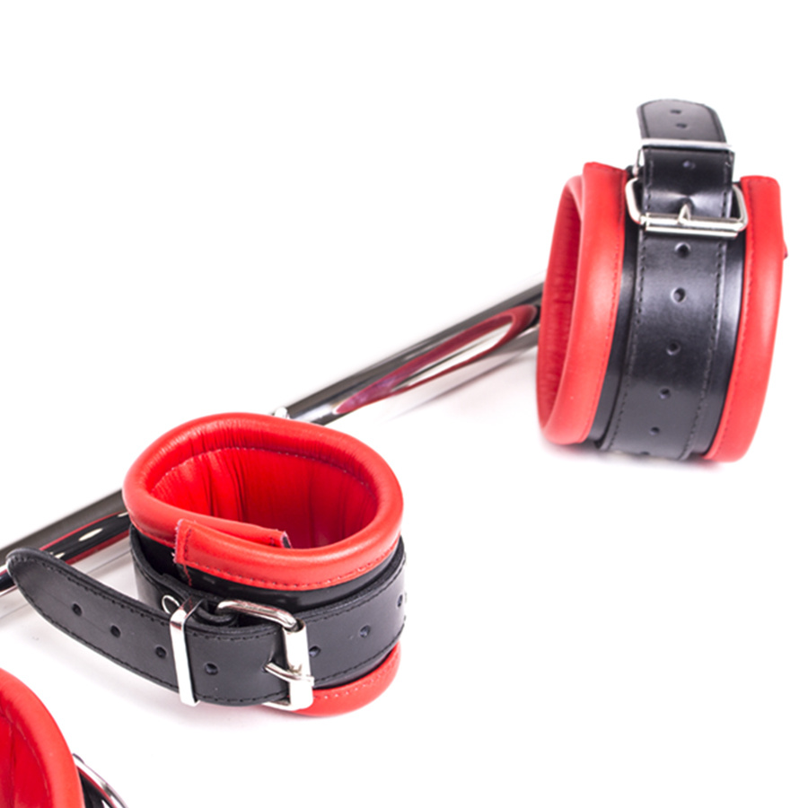 Deluxe Spreader Bar Red Leather 76 cm | Luxury Handcuff Set