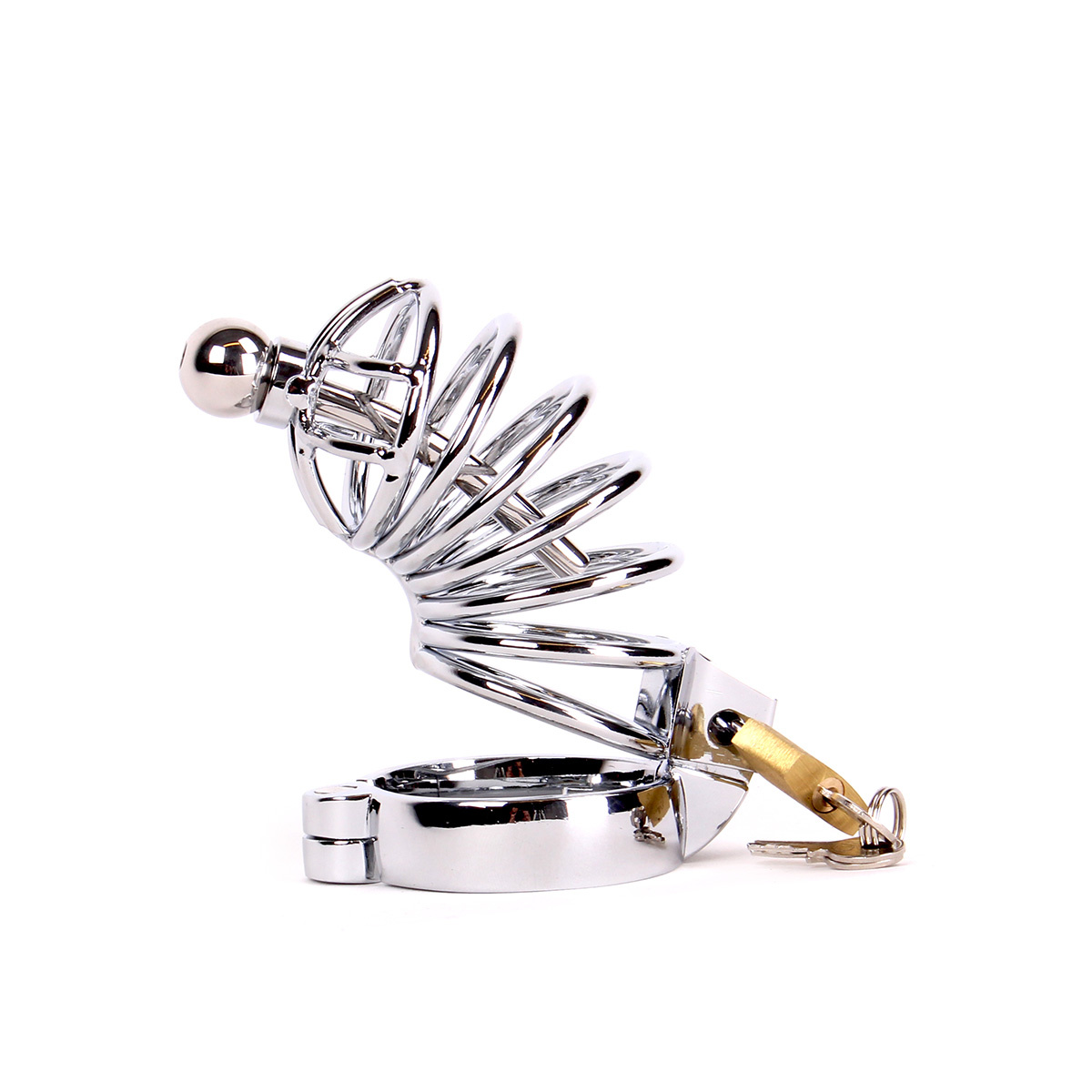Stainless Steel Chastity Cage With Penis Stick - Safe & Comfortable