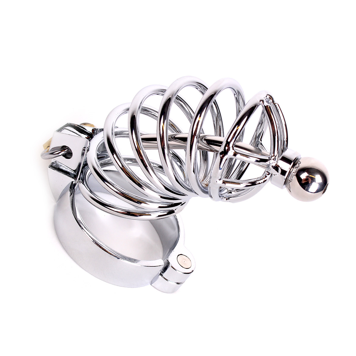 Stainless Steel Chastity Cage With Penis Stick - Safe & Comfortable