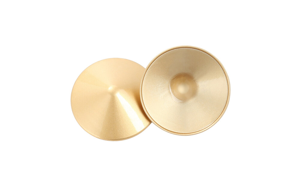 Gold metal nipple covers with sticky gel – Stylish & sexy