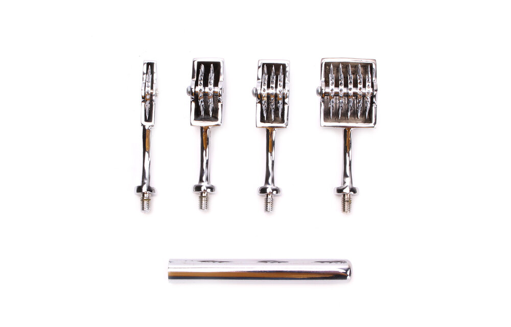 Pinwheel-Set Edelstahl – 4 austauschbare Aufsätze