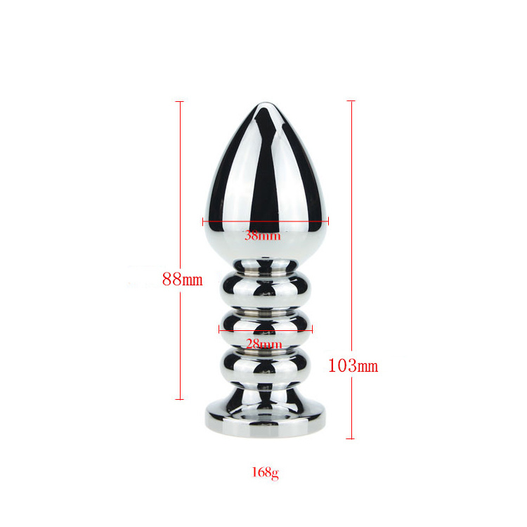 Geribbelde Rode Metalen Buttplug 9,5 cm – Intens Genot