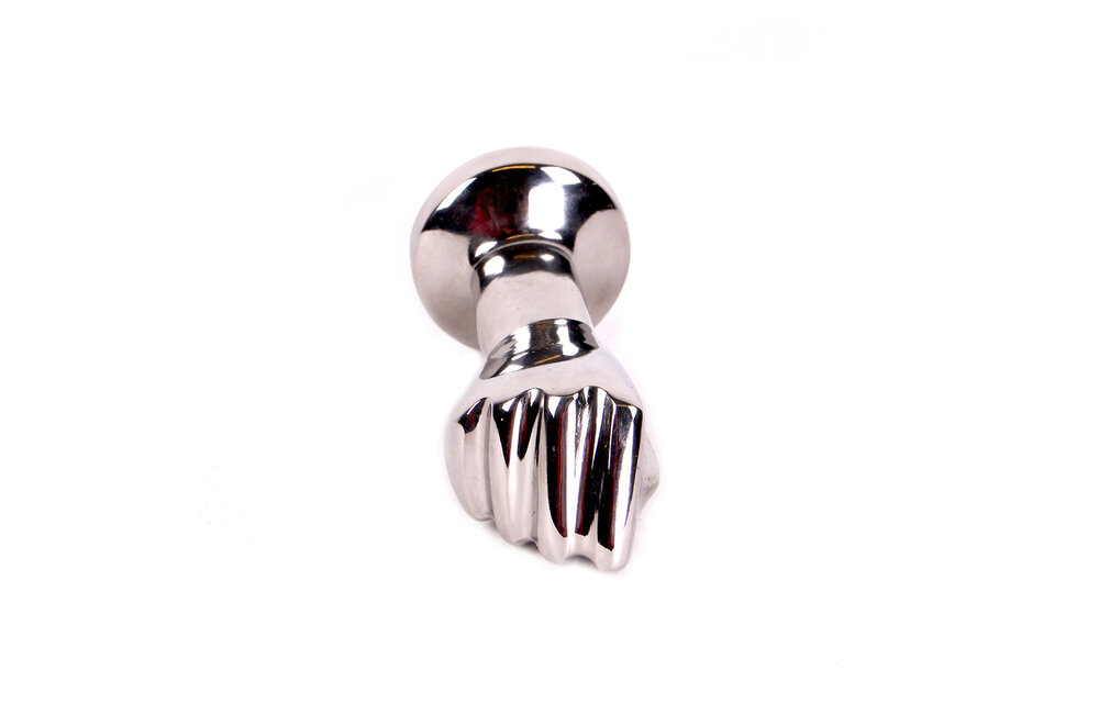 Stahl-Faust-Buttplug 8,8 cm mit Edelstein – einzigartiges Gefühl