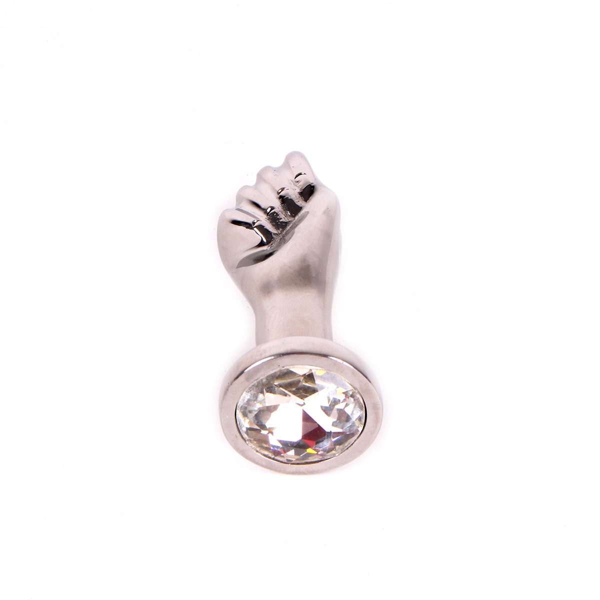 Steel Fist Butt Plug 8.8 cm with Gemstone - Unique Sensation